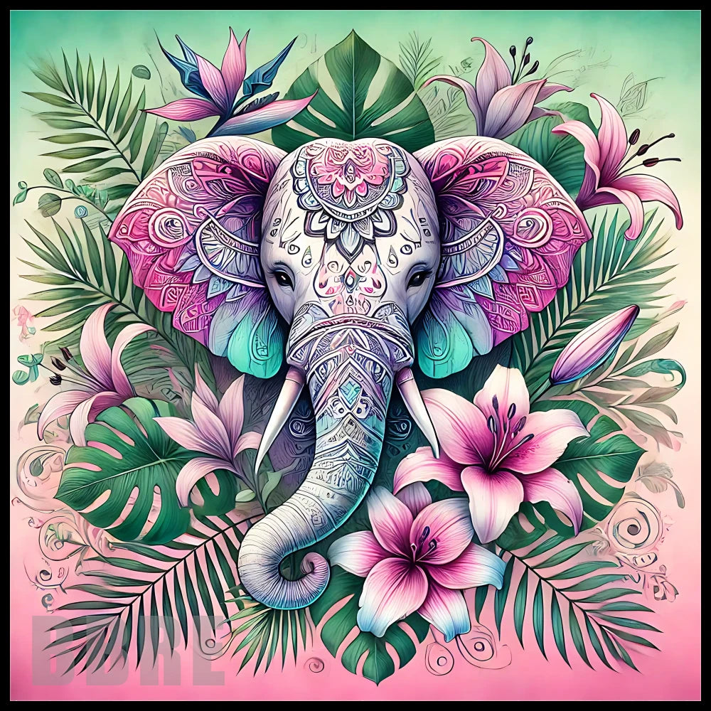 Elephant Blossom 2 20 OZ Sublimation Wrap