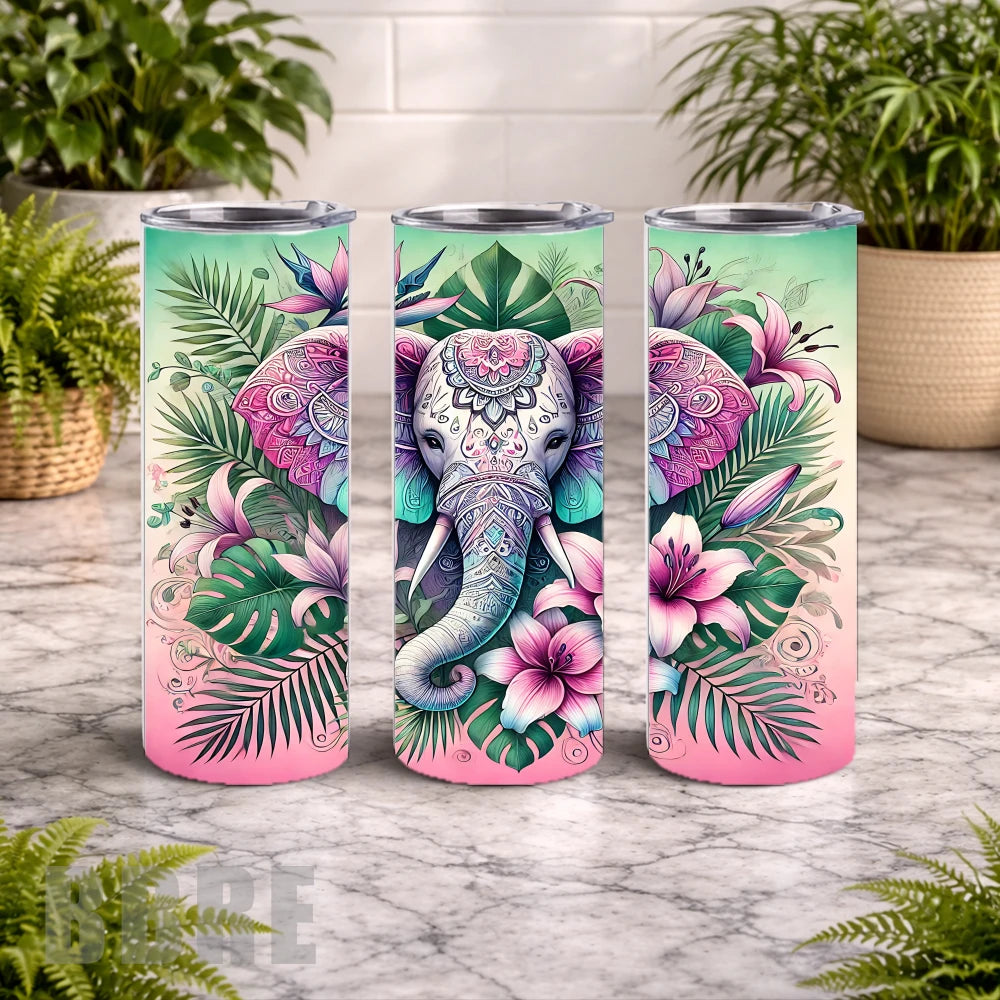 Elephant Blossom 2 20 OZ Wrap Mockup