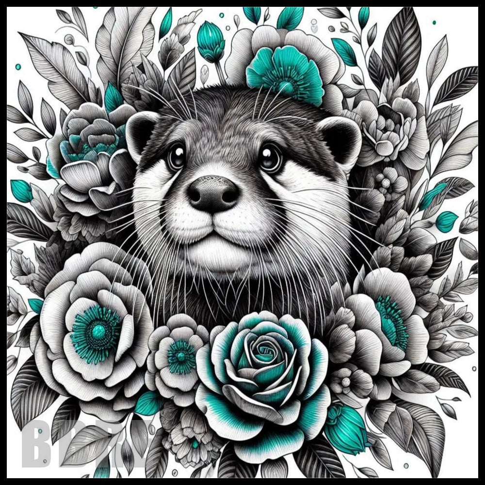 Floral Otter 20 OZ Sublimation Wrap