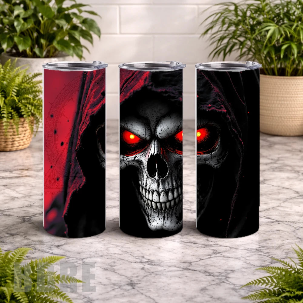 Sinister Skull 20 OZ Wrap Mockup