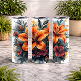 Floral Elegance 20 OZ Wrap Mockup