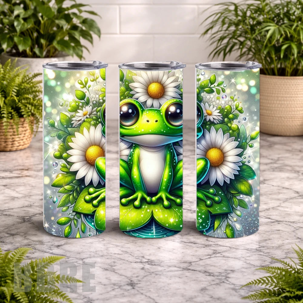 Frog Blossom 3 20 OZ Wrap Mockup