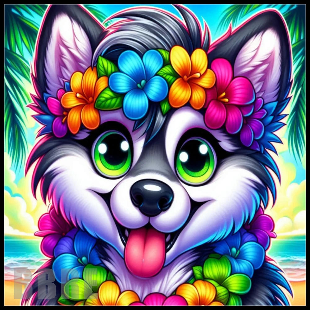 Floral Pup 2 20 OZ Sublimation Wrap