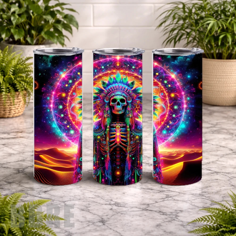 Vibrant Skull 20 OZ Wrap Mockup