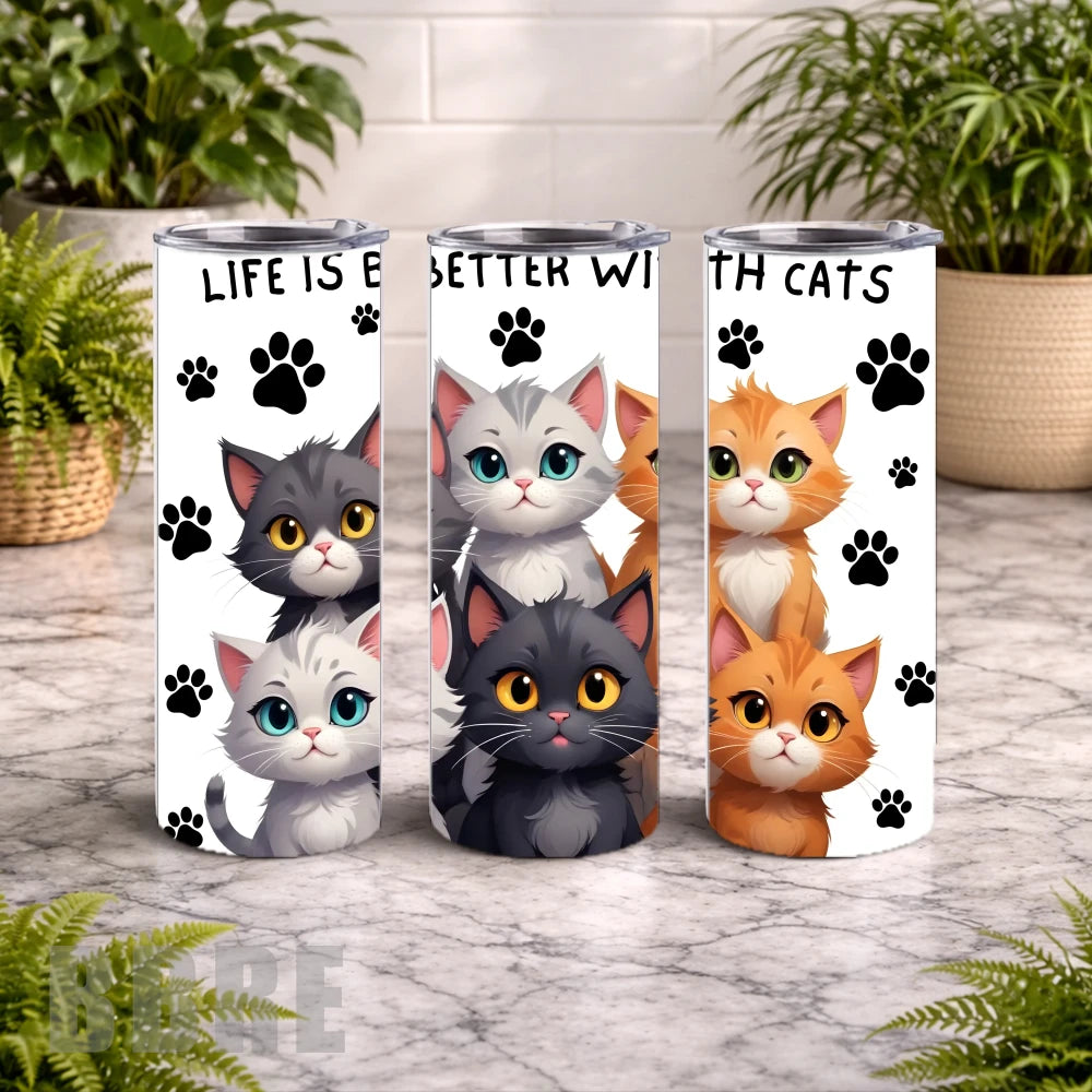 Cat Lovers 20 OZ Wrap Mockup
