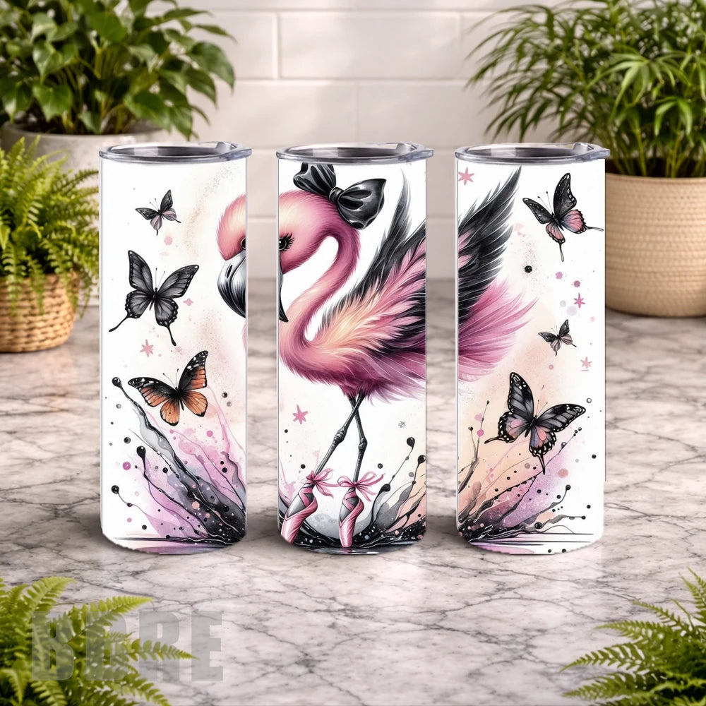 Ballet Flamingo 20 OZ Wrap Mockup