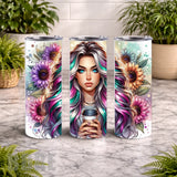 Floral Beauty 15 20 OZ Wrap Mockup