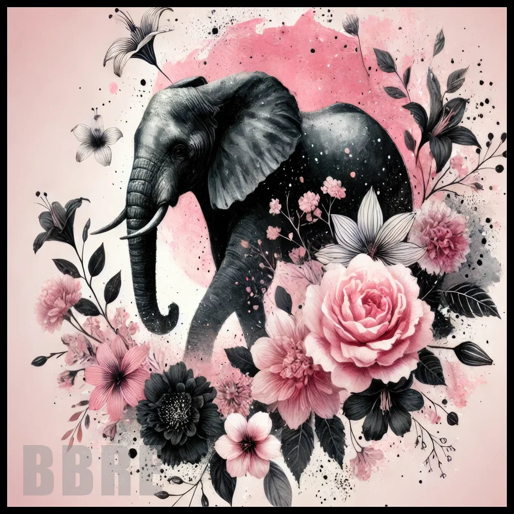 Floral Elephant 2 20 OZ Sublimation Wrap