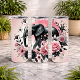 Floral Elephant 2 20 OZ Wrap Mockup