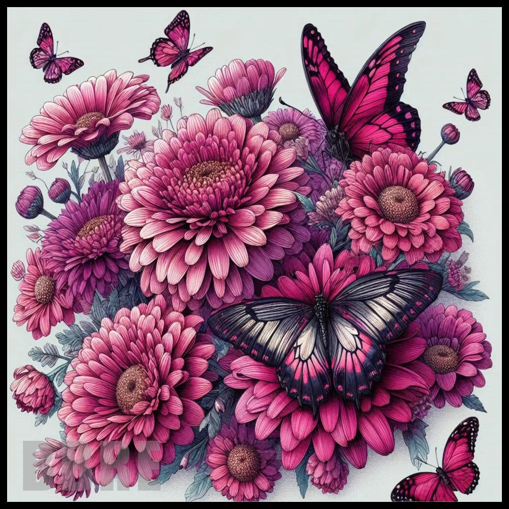 Floral Butterfly 5 20 OZ Sublimation Wrap