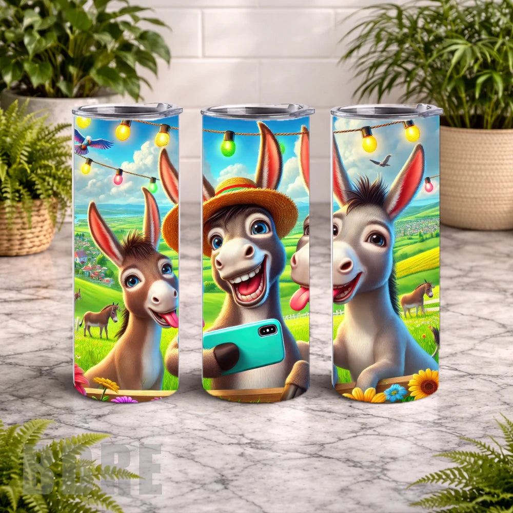 Cheerful Donkeys 20 OZ Wrap Mockup