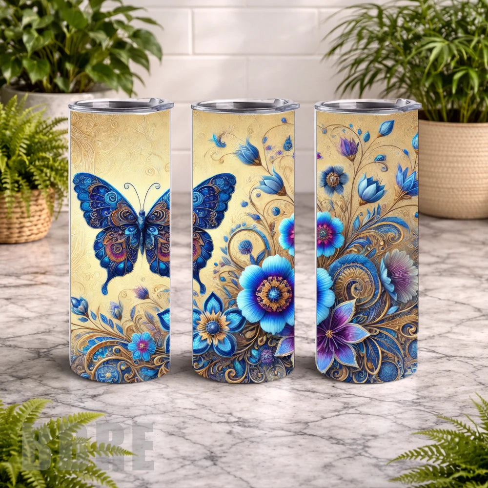 Butterfly Blossom 3 20 OZ Wrap Mockup