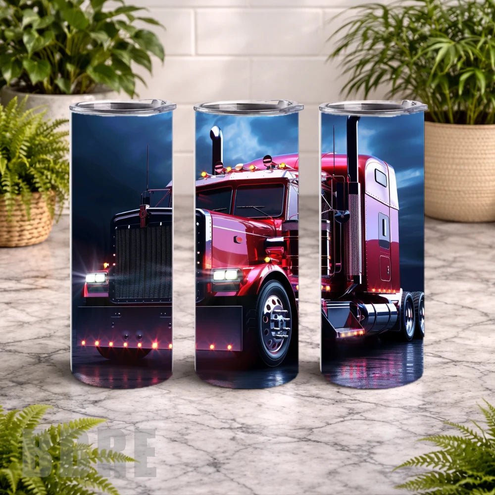 Red Truck 5 20 OZ Wrap Mockup