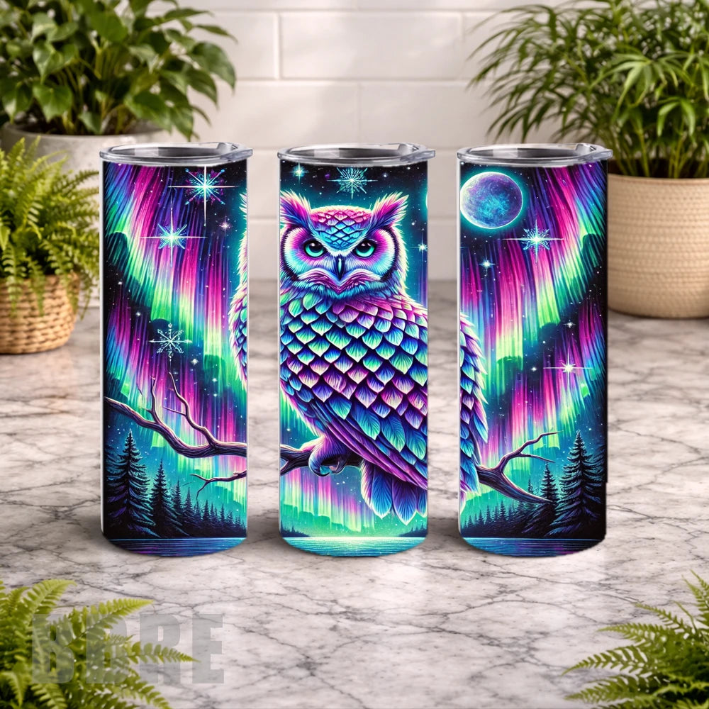 Aurora Owl 20 OZ Wrap Mockup