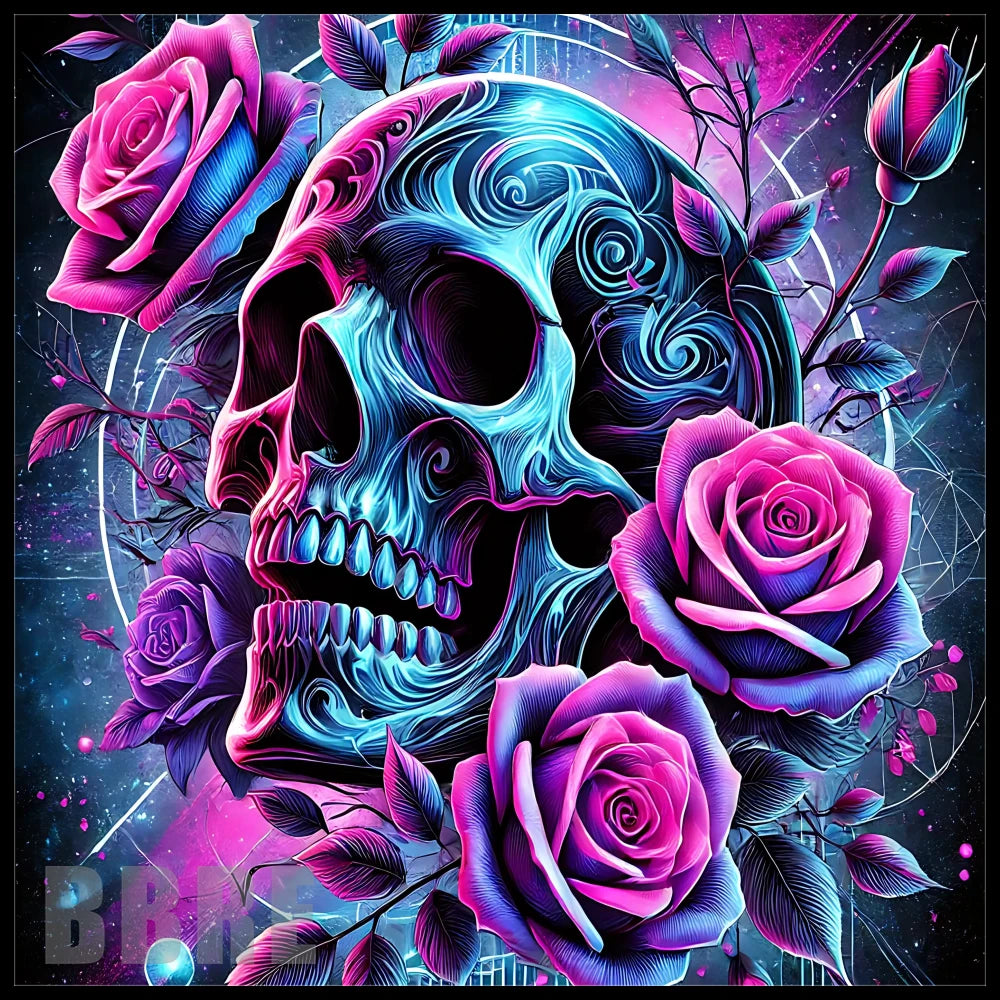 Floral Skull 44 20 OZ Sublimation Wrap
