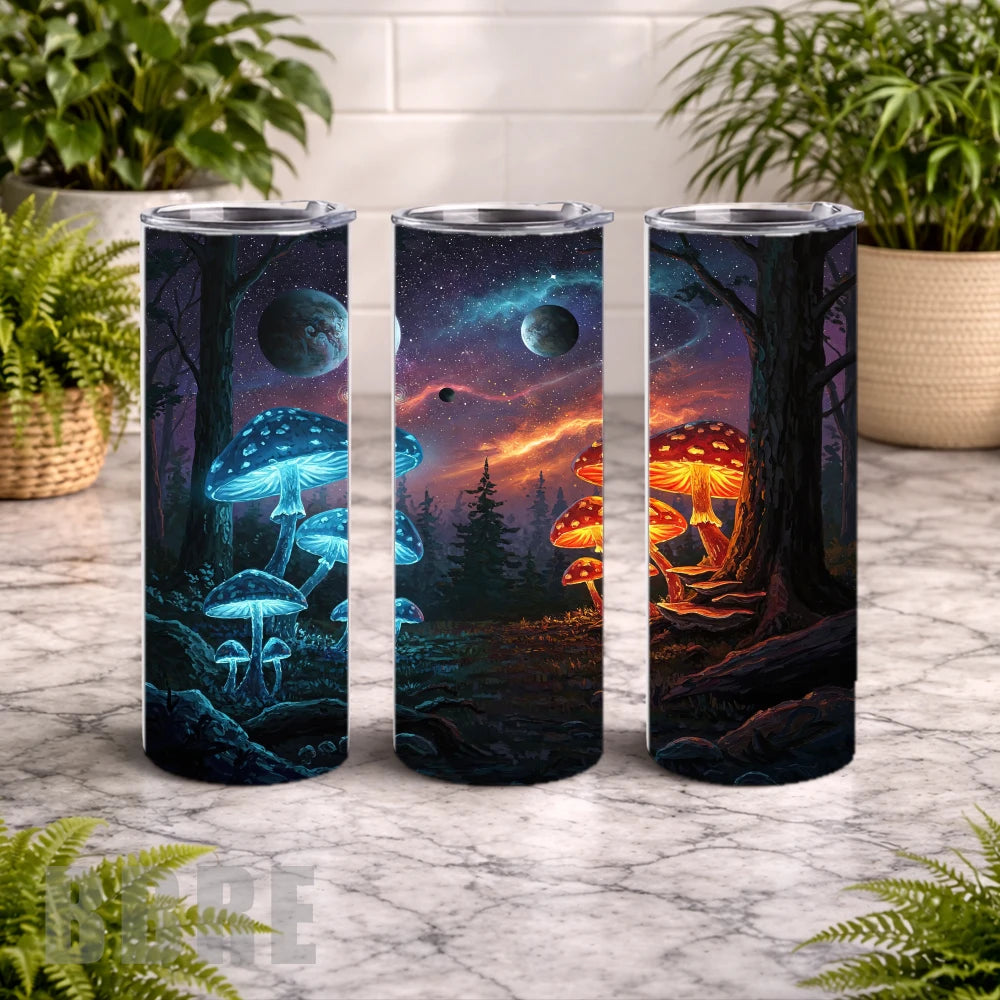 Cosmic Mushrooms 20 OZ Wrap Mockup