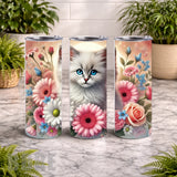 Floral Cat 2 20 OZ Wrap Mockup