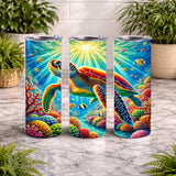 Colorful Turtle 5 20 OZ Wrap Mockup