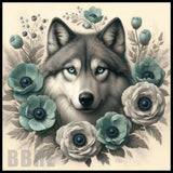 Wolf Floral 2 20 OZ Sublimation Wrap