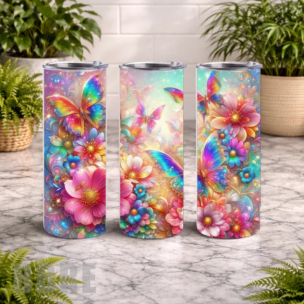 Butterfly Blossom 5 20 OZ Wrap Mockup