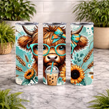 Highland Cow 2 20 OZ Wrap Mockup