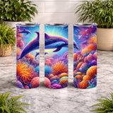Coral Dolphins 20 OZ Wrap Mockup