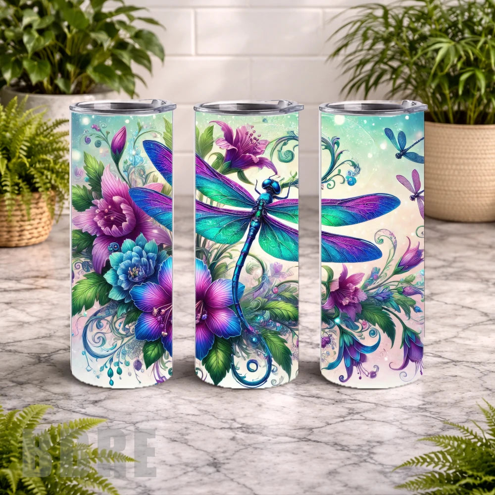 Dragonfly Blossom 2 20 OZ Wrap Mockup