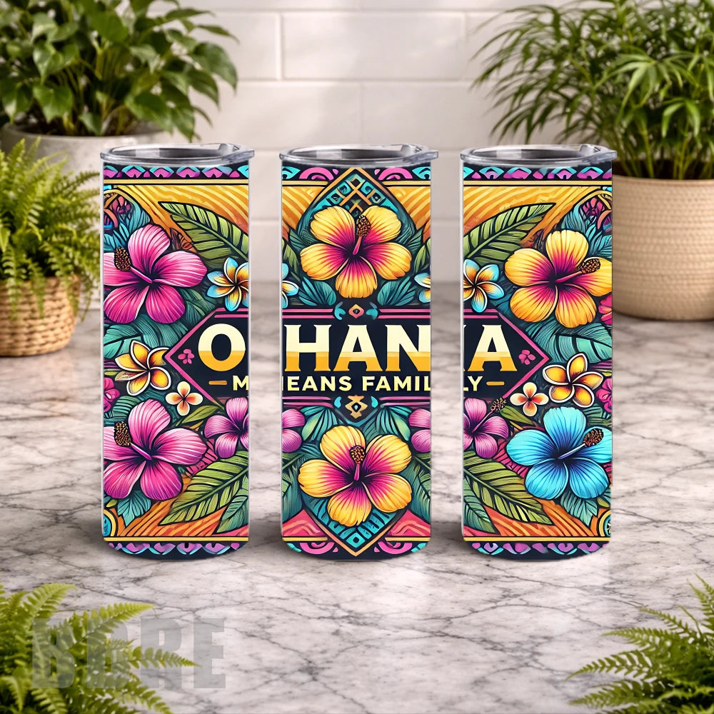 Ohana Tumbler 2 20 OZ Wrap Mockup