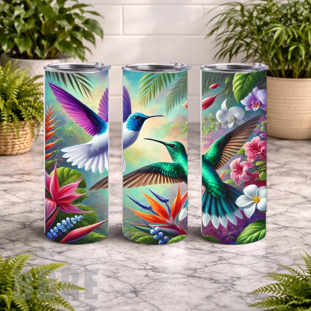 Tropical Hummingbirds 2 20 OZ Wrap Mockup