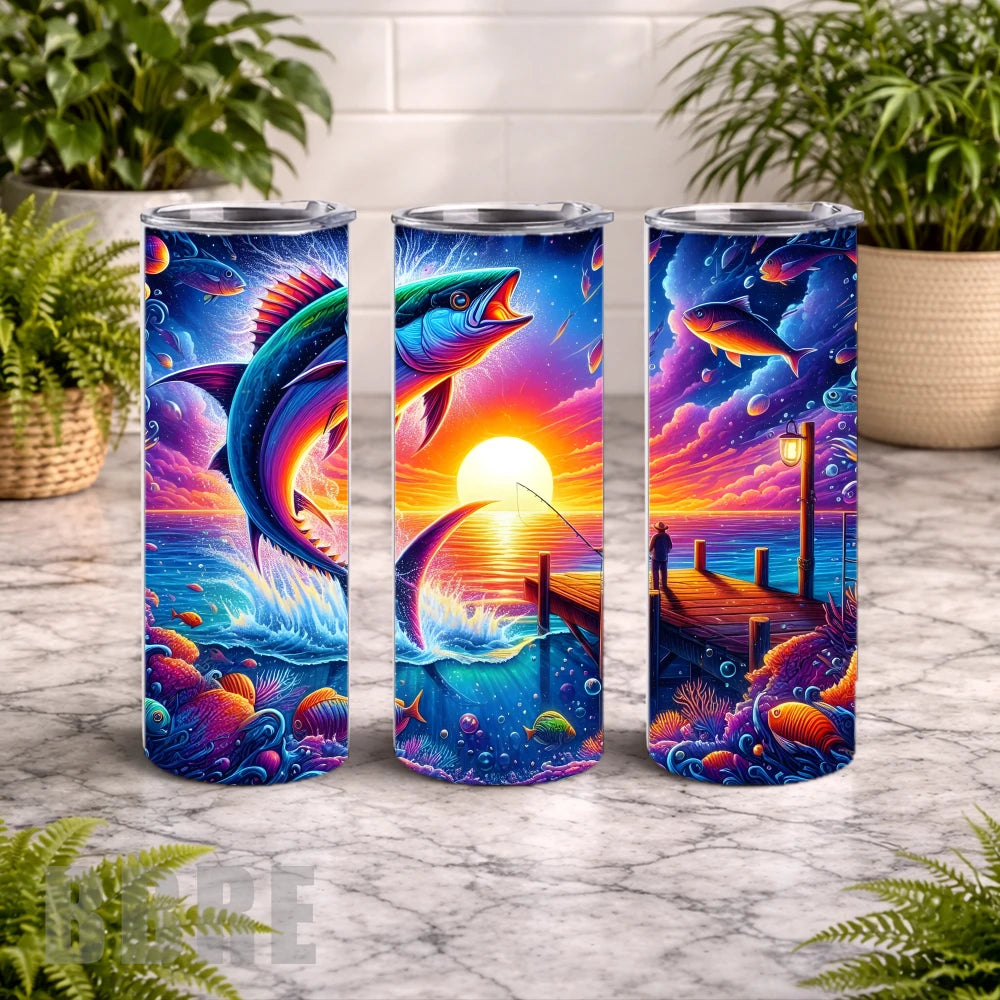 Vibrant Fishing 20 OZ Wrap Mockup