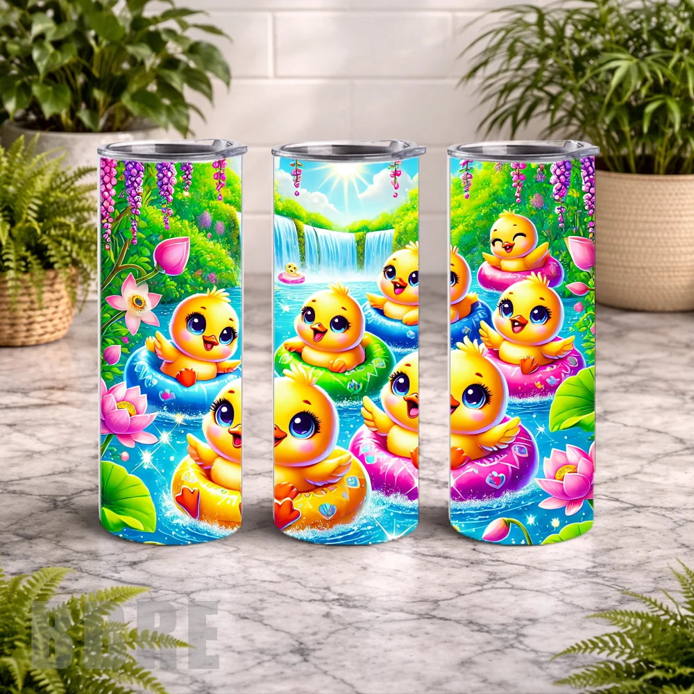 Cute Ducklings 20 OZ Wrap Mockup