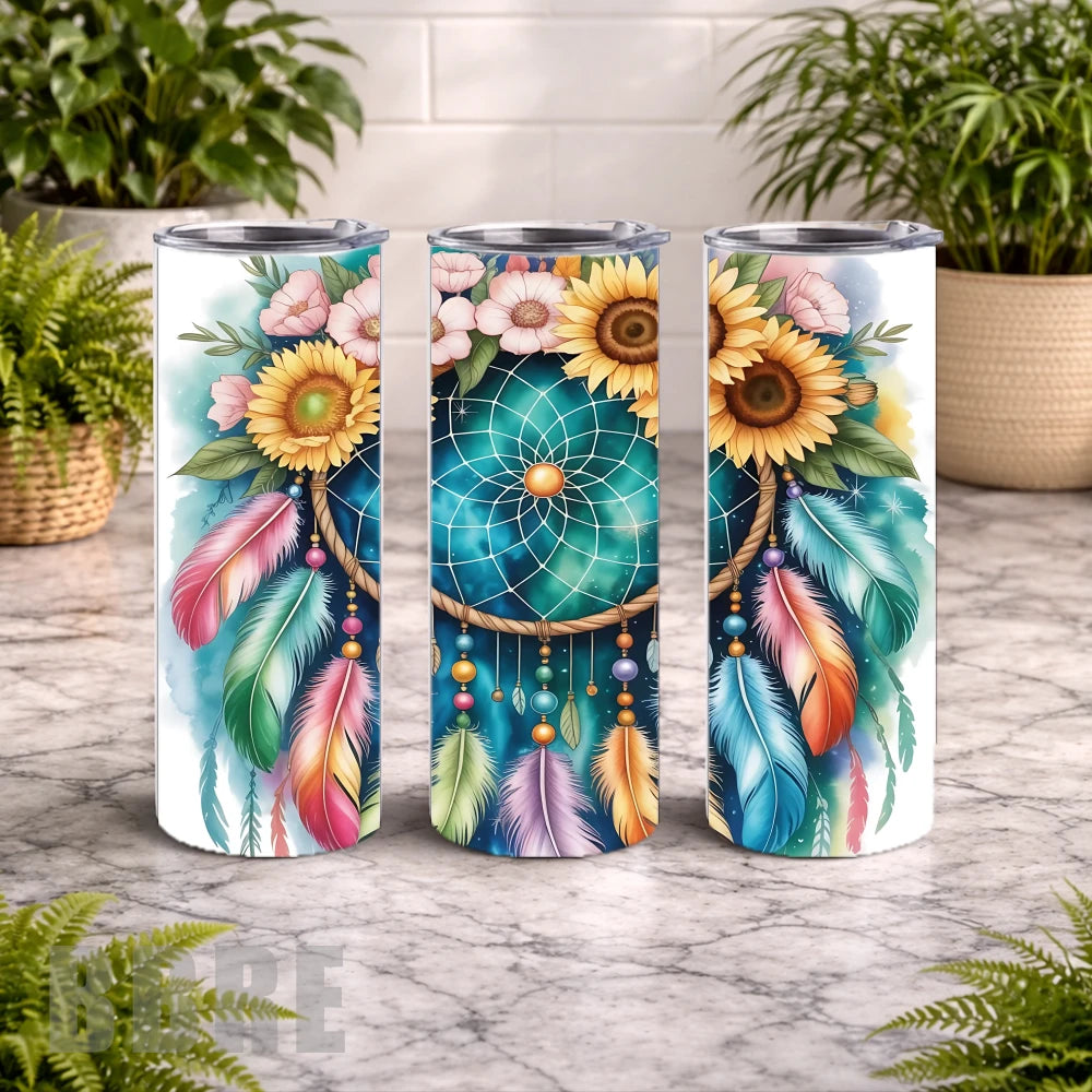 Dreamcatcher Tumbler 20 OZ Wrap Mockup