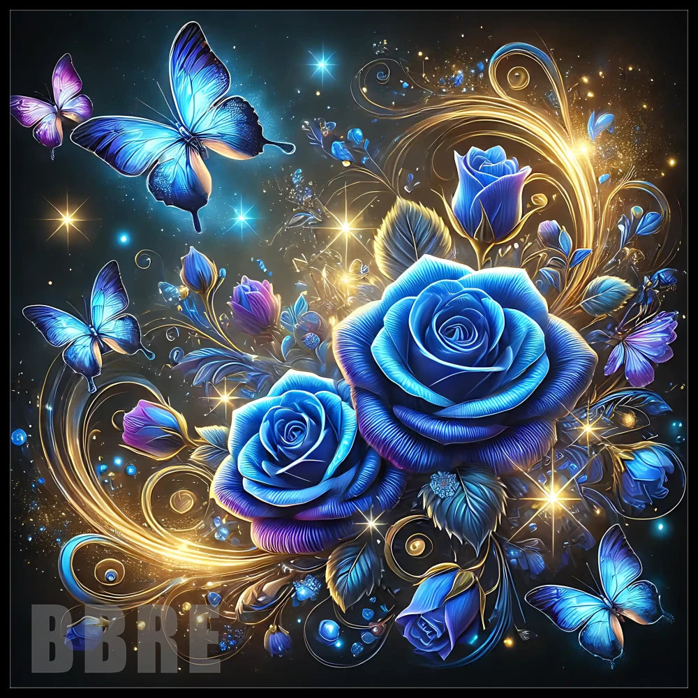 Blue Floral 20 OZ Sublimation Wrap