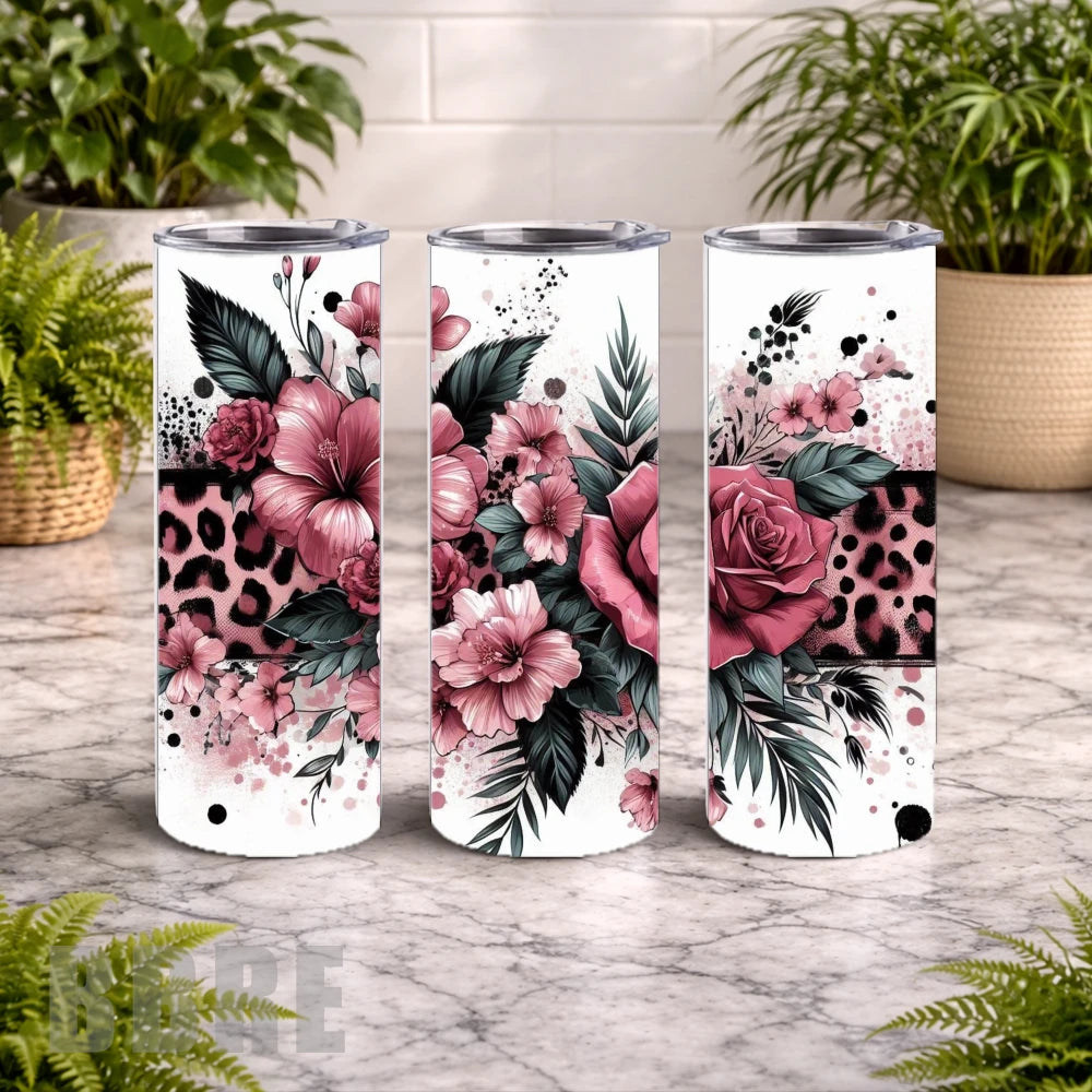 Floral Fusion 20 OZ Wrap Mockup