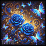 Blue Floral 2 20 OZ Sublimation Wrap