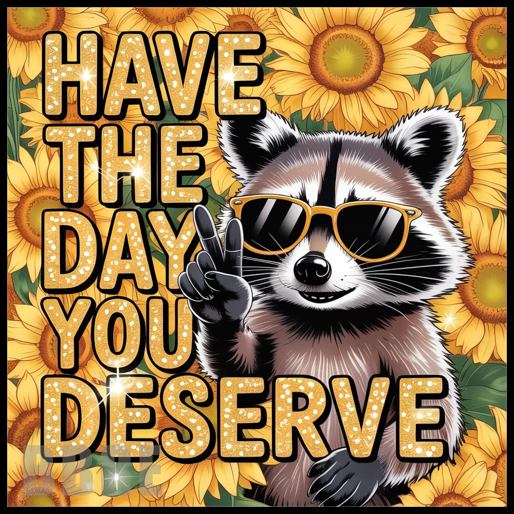 Raccoon Sunflowers 2 20 OZ Sublimation Wrap