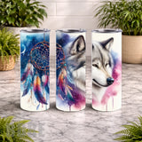 Wolf Dreamcatcher 4 20 OZ Wrap Mockup