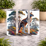 Kangaroo Landscape 20 OZ Wrap Mockup