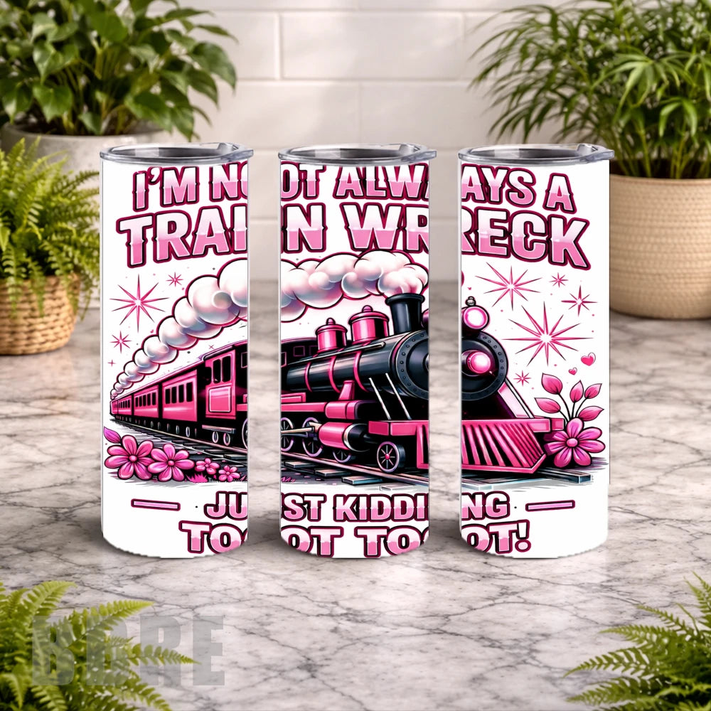 Train Wreck 20 OZ Wrap Mockup