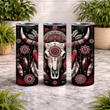 Red Skull Art 20 OZ Wrap Mockup