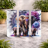 Majestic Elephants 20 OZ Wrap Mockup