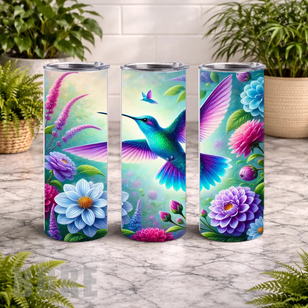 Hummingbird Paradise 20 OZ Wrap Mockup