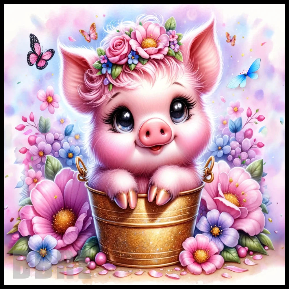 Floral Piglet 20 OZ Sublimation Wrap