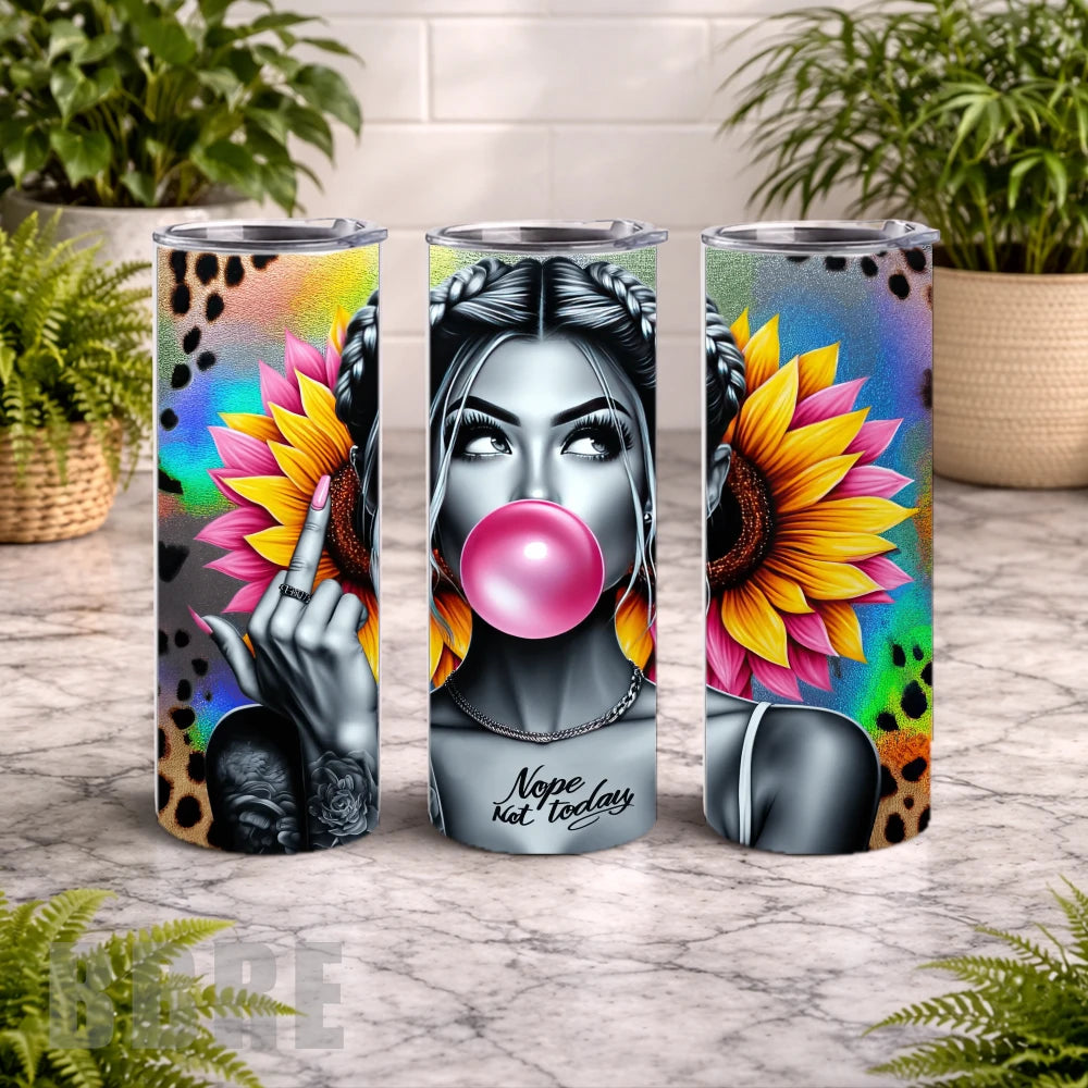 Bubblegum Beauty 3 20 OZ Wrap Mockup