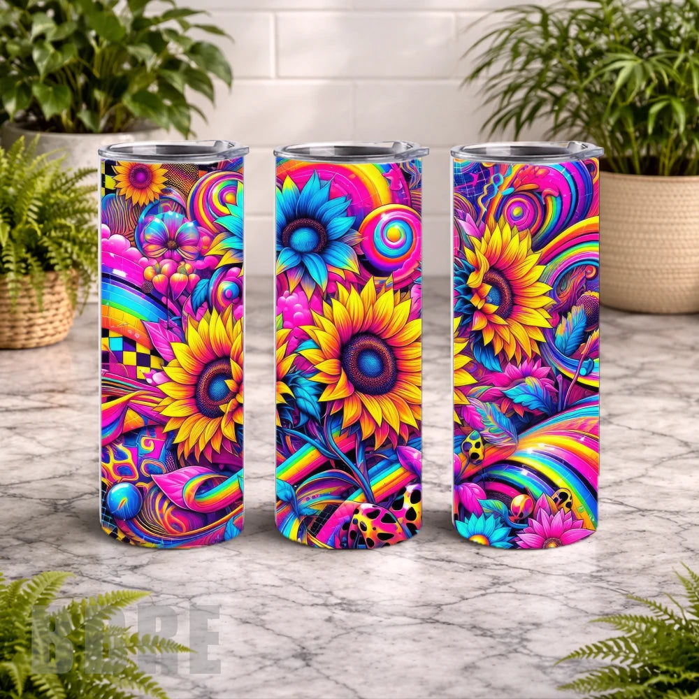 Vibrant Sunflowers 20 OZ Wrap Mockup