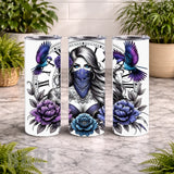 Masked Beauty 20 OZ Wrap Mockup
