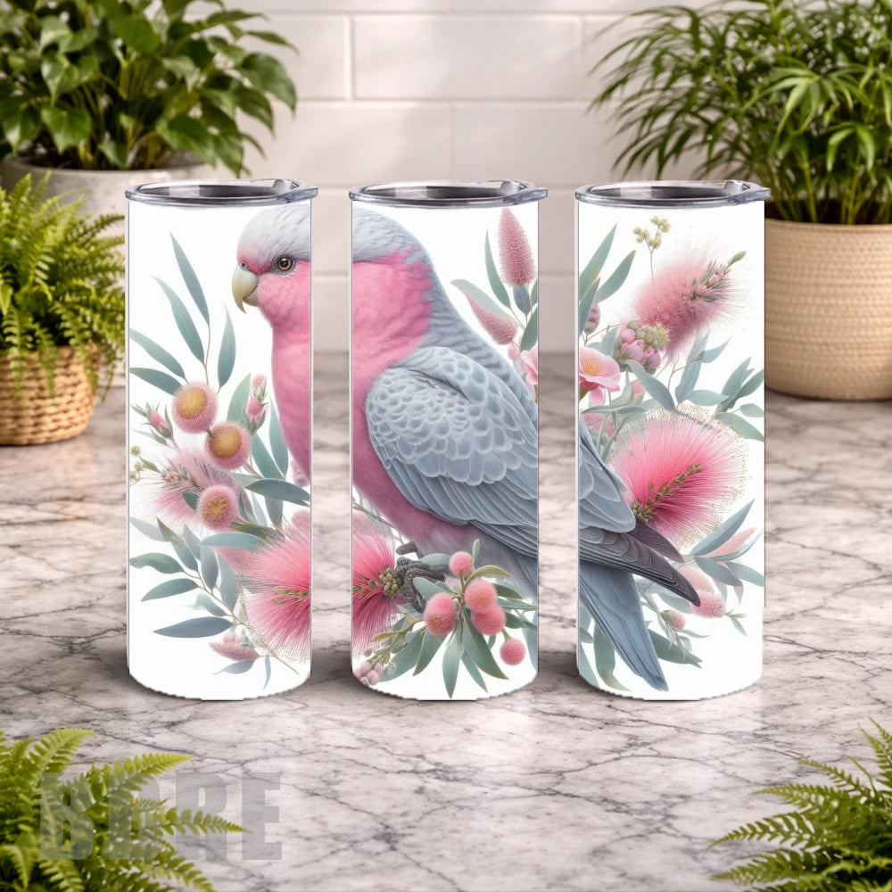Pink Bird 20 OZ Wrap Mockup