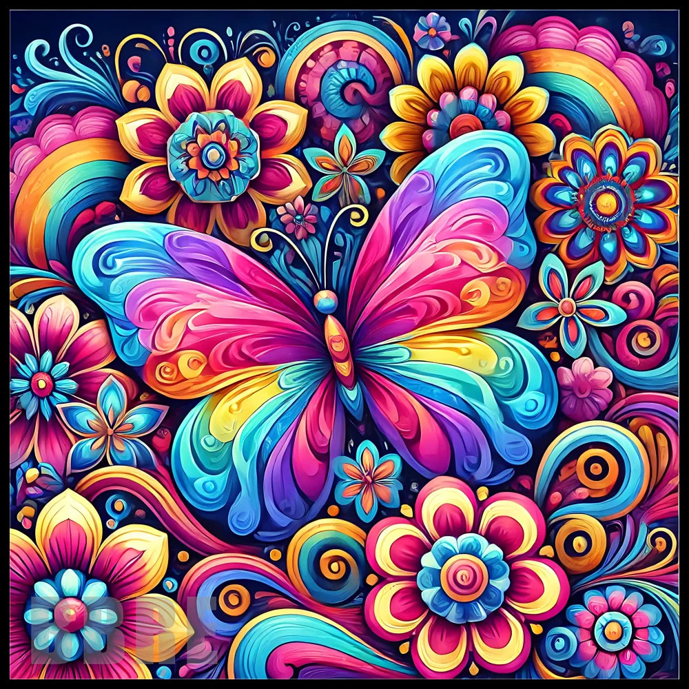 Colorful Butterfly 20 OZ Sublimation Wrap