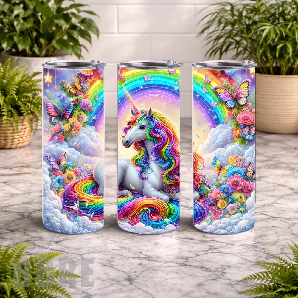 Rainbow Unicorn 5 20 OZ Wrap Mockup
