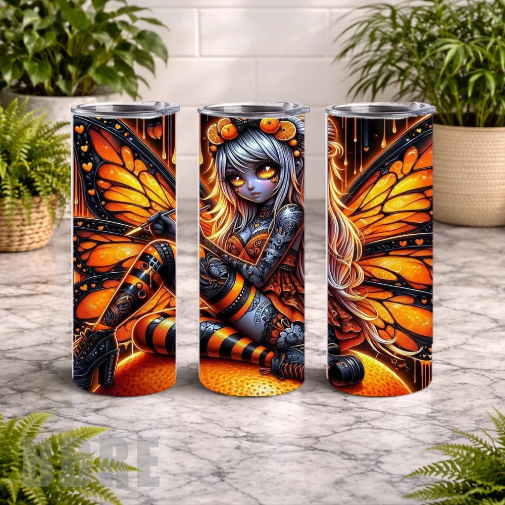 Butterfly Girl 20 OZ Wrap Mockup